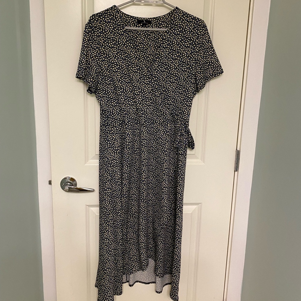 Jules & Leopold Black and White Polka Dot Midi Dress